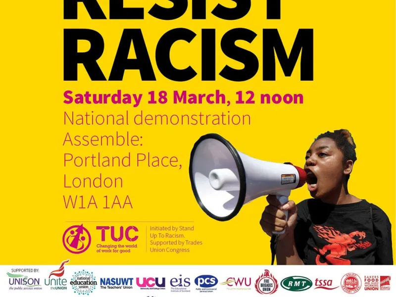 UCU section on Stand Up to Racism demo 2023